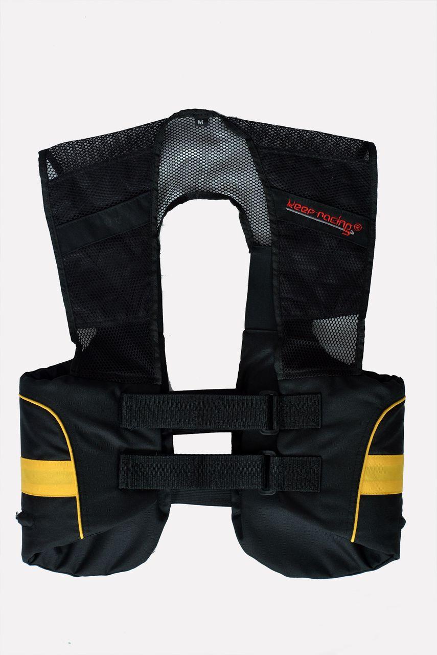 keep-racing® Protège-côtes Absorber I, protection des côtes, noir/jaune, tailles XXS-XXL