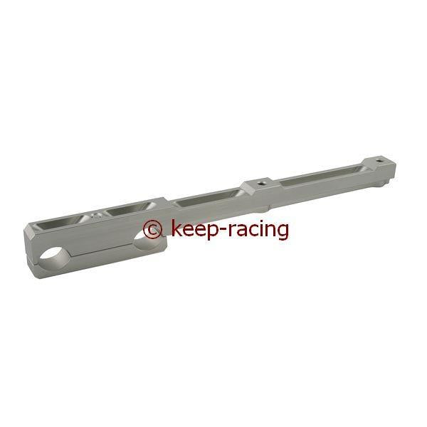 Schalldämpferhalter, Auspuffhalter, 125cc, silber eloxiert