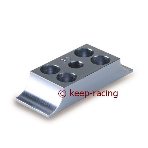 Bracket for engine mount, aluminum, 28/92 mm, titanium anodized