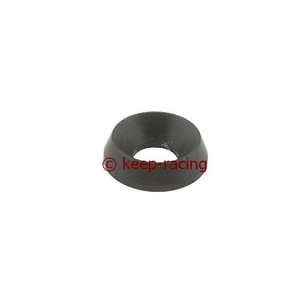 Washer for countersunk screw, 19 x 8 mm, aluminum, black anodized