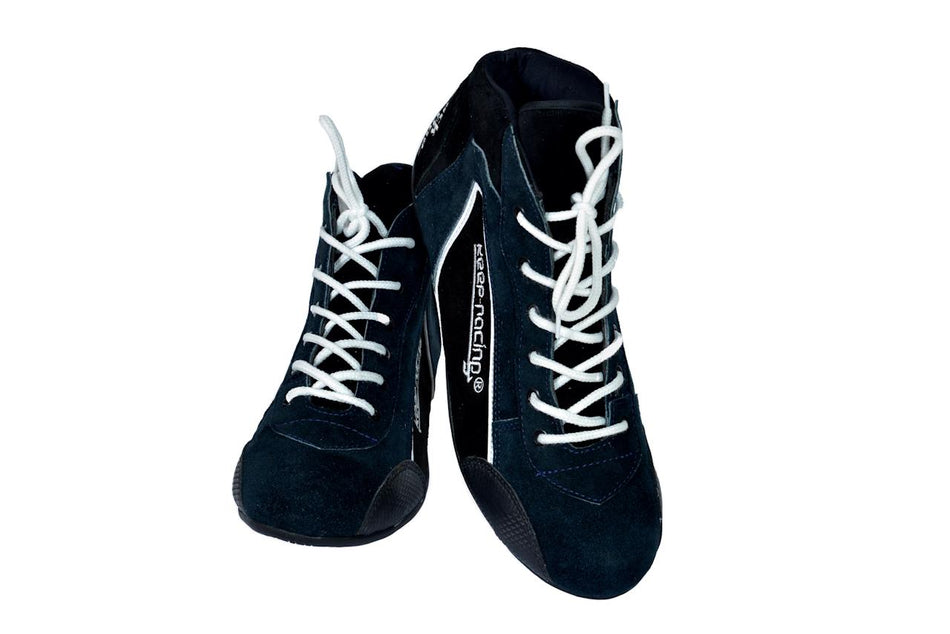 Kartschuhe keep-racing, Modell TRACK ONE, Navy blue, Leder, Größe 34-49