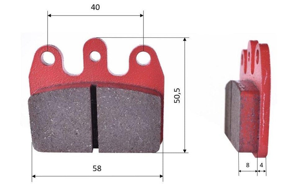 Set of brake pads (2 pieces), compatible with CRG Ven 05 &amp; MA20 rear (453)