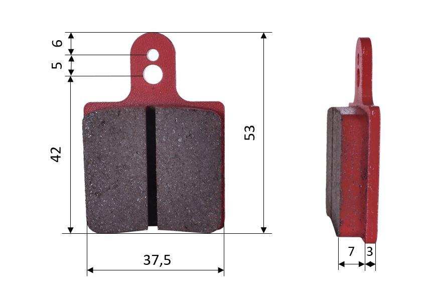 Satz Bremsbeläge (2 Stück), für Intrepid/AMV, vorne (522)