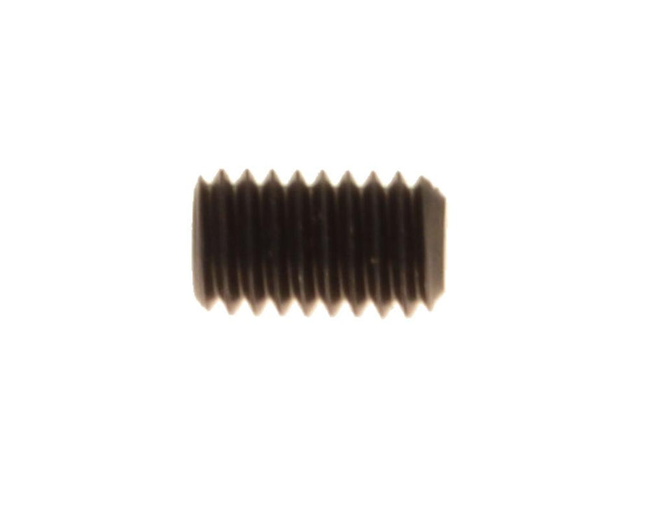 M6x10mm grub screw, 0.75 mm pitch, flat head, black
