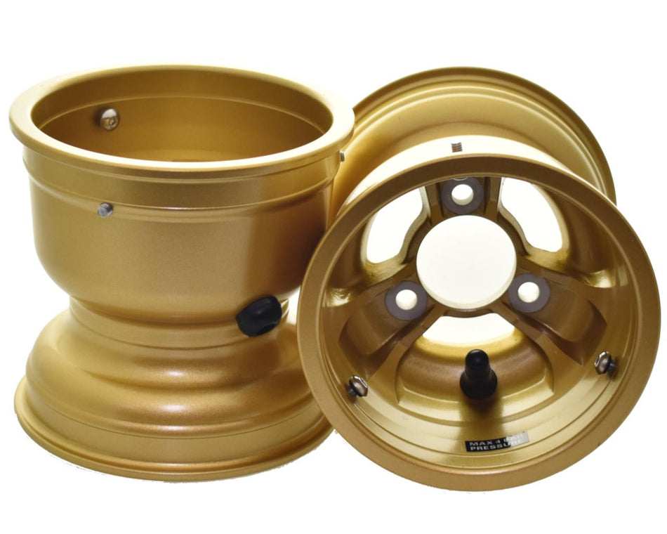 Magnesium rims, keep-racing®, 5 inches, 130 mm, gold, set (2 pieces)