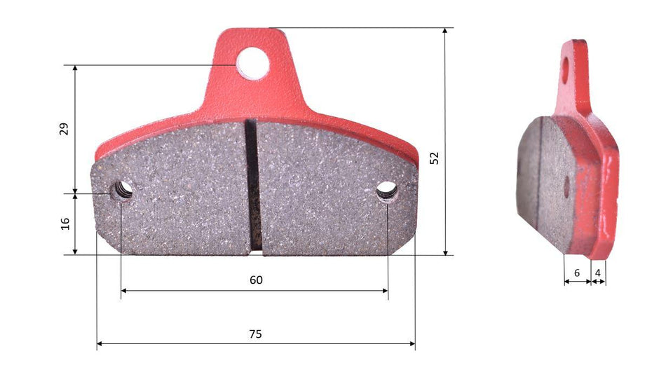 Satz Bremsbeläge (2 Stück), für Birel, vorne