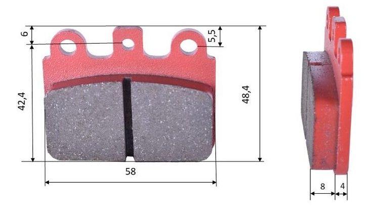 Satz Bremsbeläge (2 Stück), für VEN 05 / AMW / GILLARD , hinten (593)