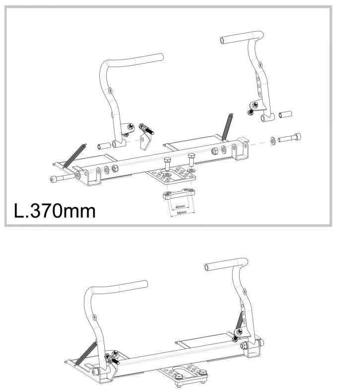 Pedalverlängerung / Pedalverkürzung, Pedale komplett, für OKJ, OK, Senior