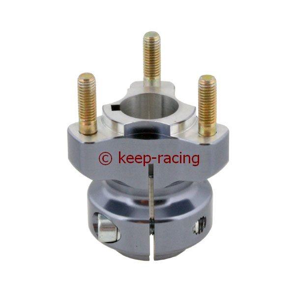 Radstern, Alu, titan eloxiert, für 25mm Achse, 62mm lang
