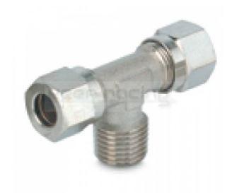 Raccord en T 1/8 mm + 6/4 mm, pour conduite de frein, raccord en T pour conduite en acier tressé, raccord en T