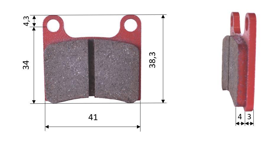 Set of brake pads (2 pieces), for Intrepid FRM, front (476)