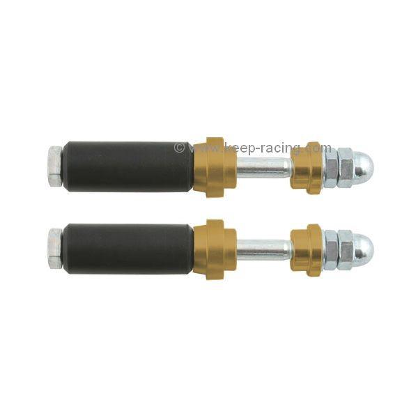 Screw set for rear bumper guard XTR14 &amp; KG, 30 mm, gold