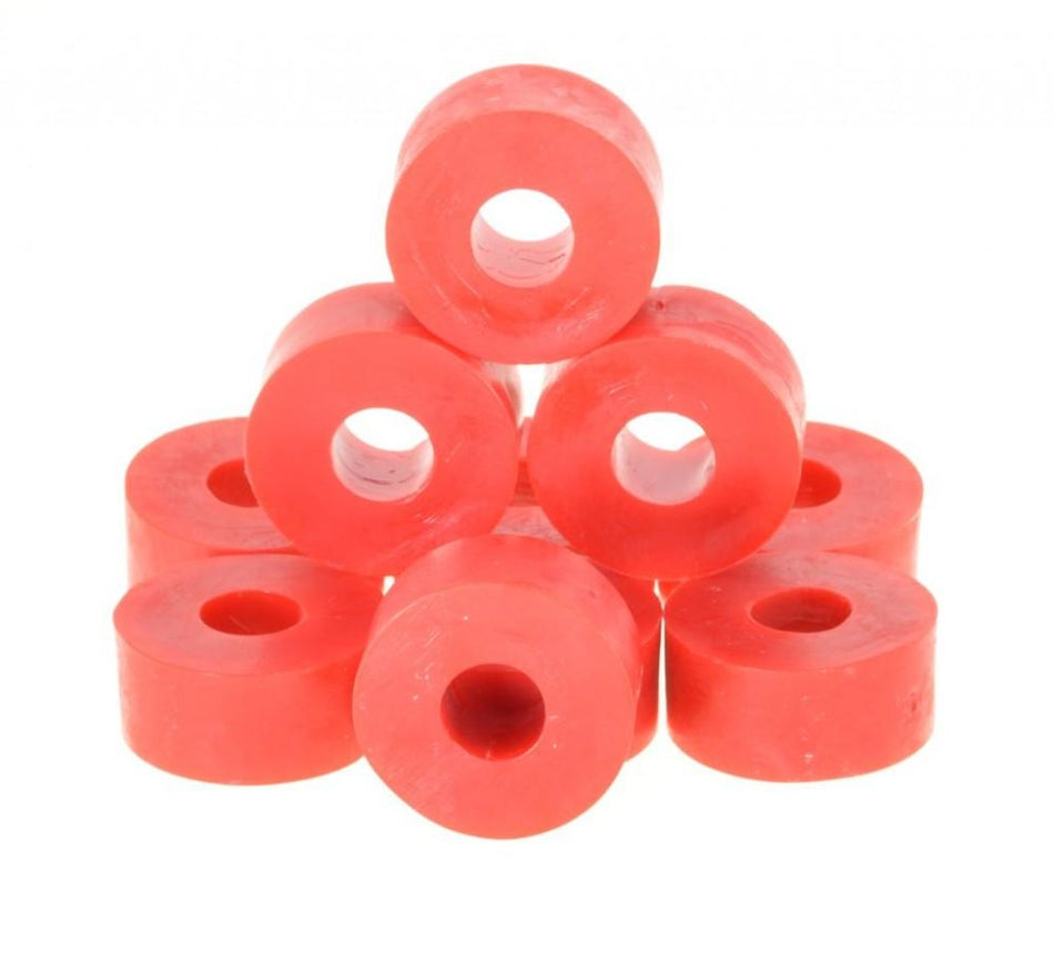 10 x Unterlegscheibe Gummi 27 x 14mm, M10, rot