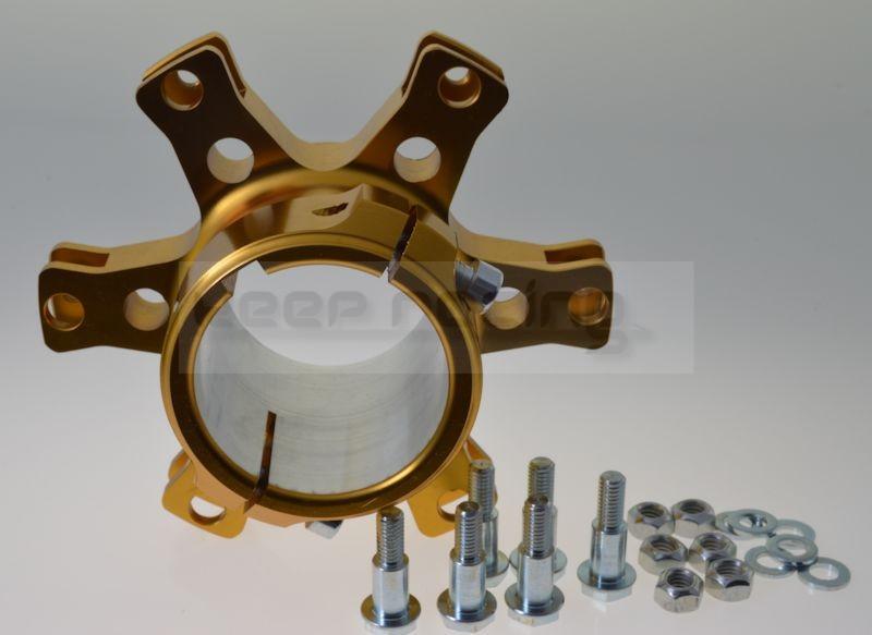 Support de disque de frein flottant, en aluminium, pour axe de 50 mm, anodisé doré