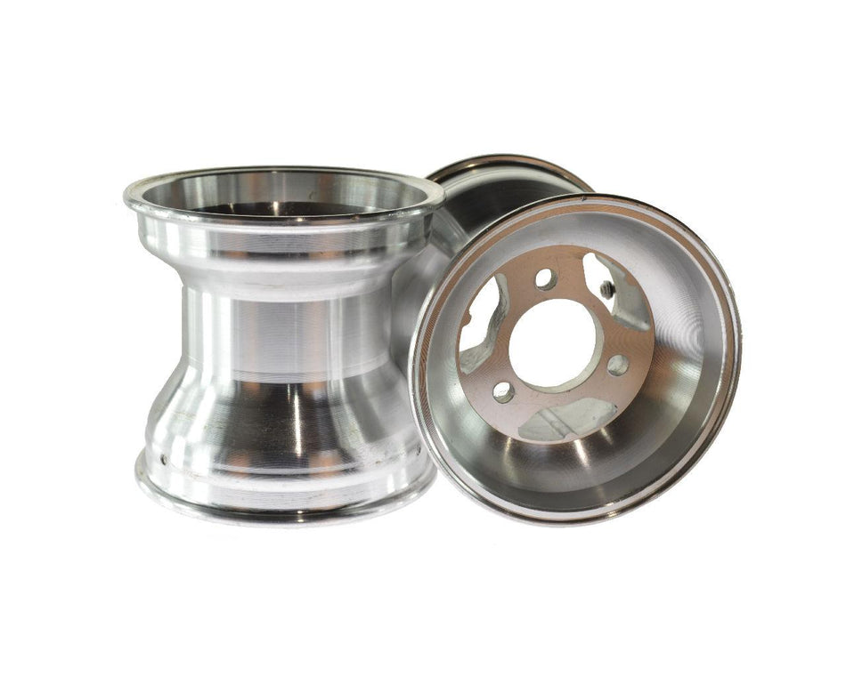 Aluminum rims, keep-racing®, 5 inches, 130 mm, silver, spoke design, set (2 pieces)