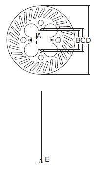 Bremsscheibe, Stahl, verzinkt, 200 x 4mm