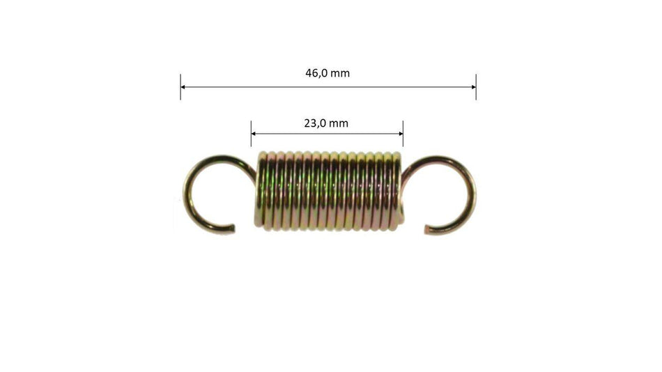 Ressort d'échappement, 46 mm, anodisé doré