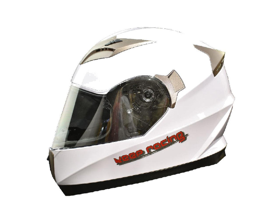 keep-racing® Motorsporthelm AIR, Größe XS-XL, weiß, ECE / 22-05, DOT FMVSS 218, NBR 7471