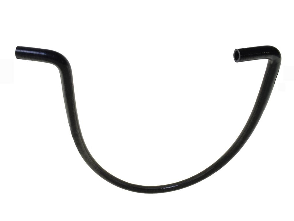 Kühlwasserschlauch Silikon/Polyester, Gewebeschlauch, schwarz, mit 2 x 90° Bögen, 1200mm lang, keep-racing®