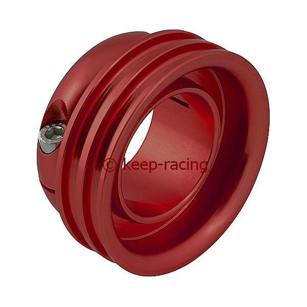 Aluminium Antriebsrad für 40mm Achse, rot eloxiert
