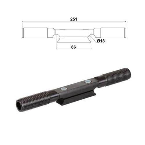 Fußstütze, schwarz, Aluminium