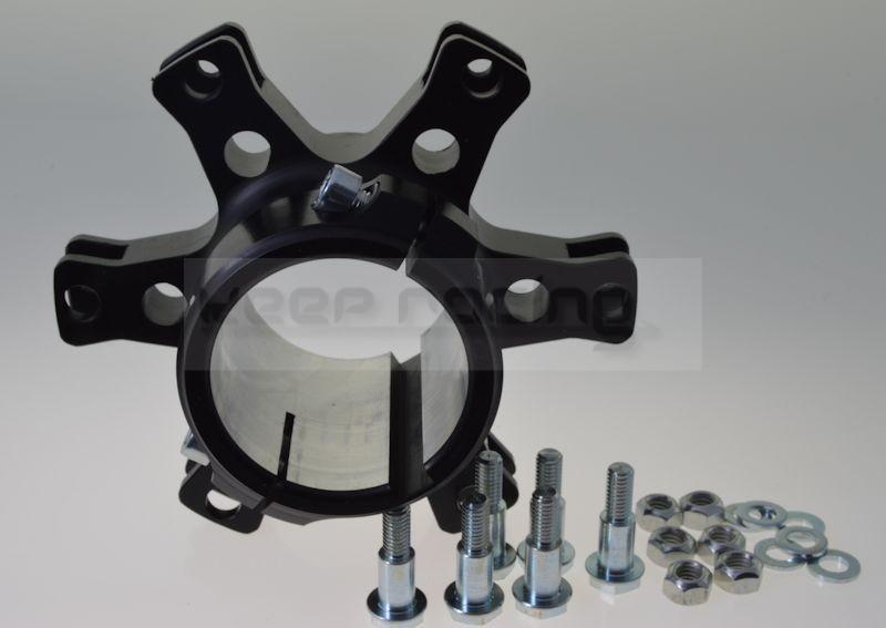 Support de disque de frein flottant, en aluminium, pour axe de 50 mm, anodisé noir