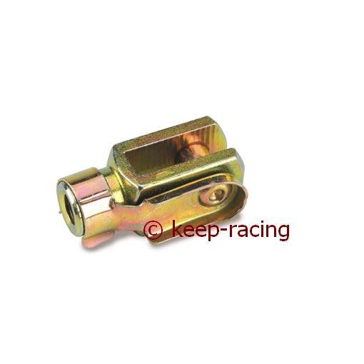 Gabel M6 mit Clip, M6x24mm, Stahl, gold eloxiert