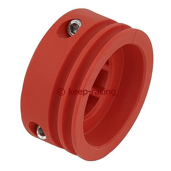 Roue motrice en nylon pour axe de 50 mm, rouge