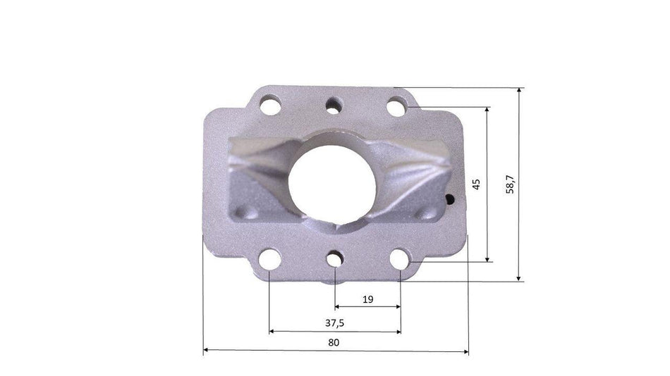 Intermediate-flange diaphragm housing, aluminum, standard
