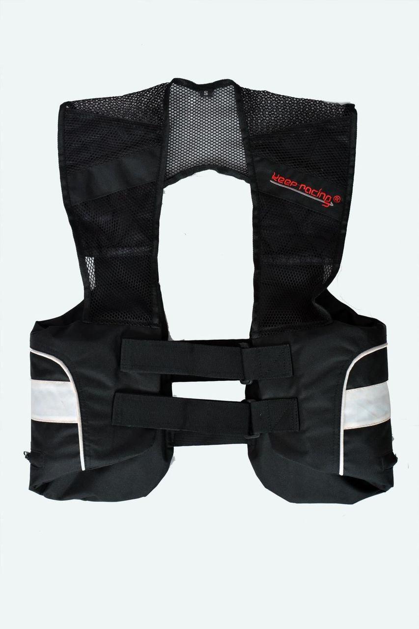 keep-racing® Protège-côtes Absorber I, protection des côtes, noir/blanc, tailles XXS-XXL