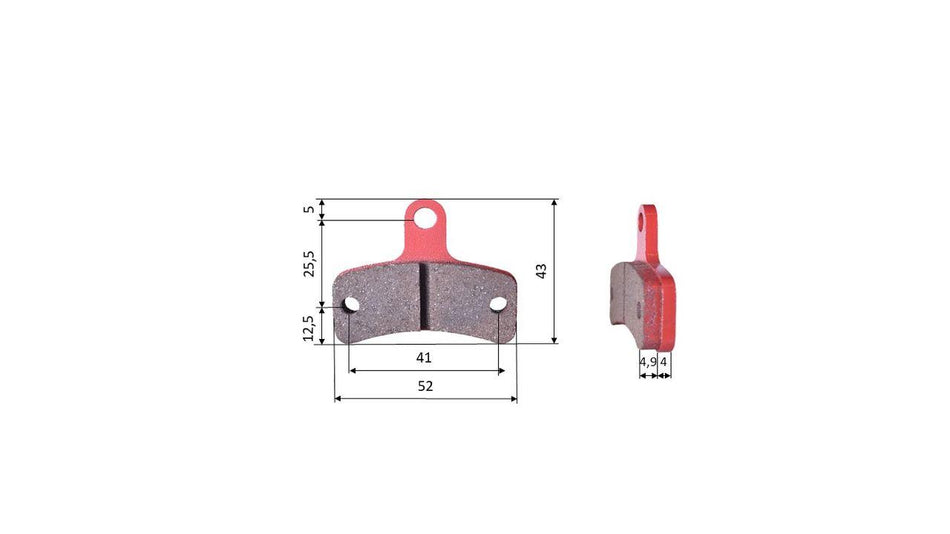 Satz Bremsbeläge (2 Stück), für Swiss Hutless Handbremse, vorne, (561)