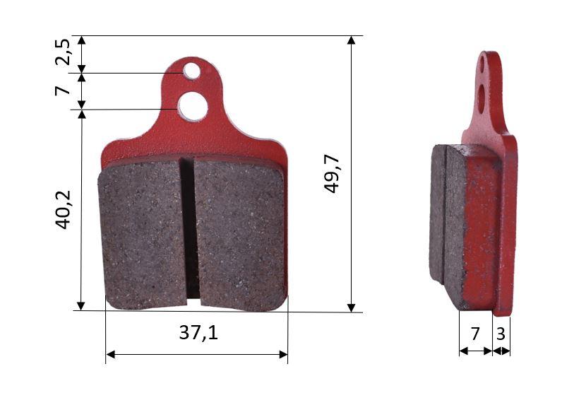 Jeu de plaquettes de frein (2 pièces), pour Intrepid EVO3, avant (523)