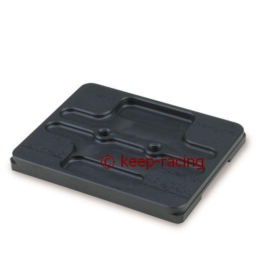 Upper section of engine mount, flat, black anodized
