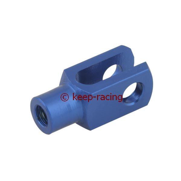 Gabel M6 Aluminium 24mm blau