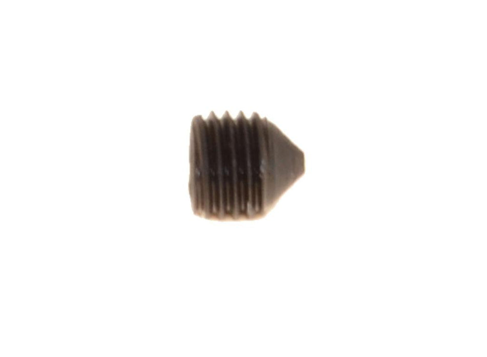 M6 x 6 mm grub screw, 0.75 mm pitch, pointed, black