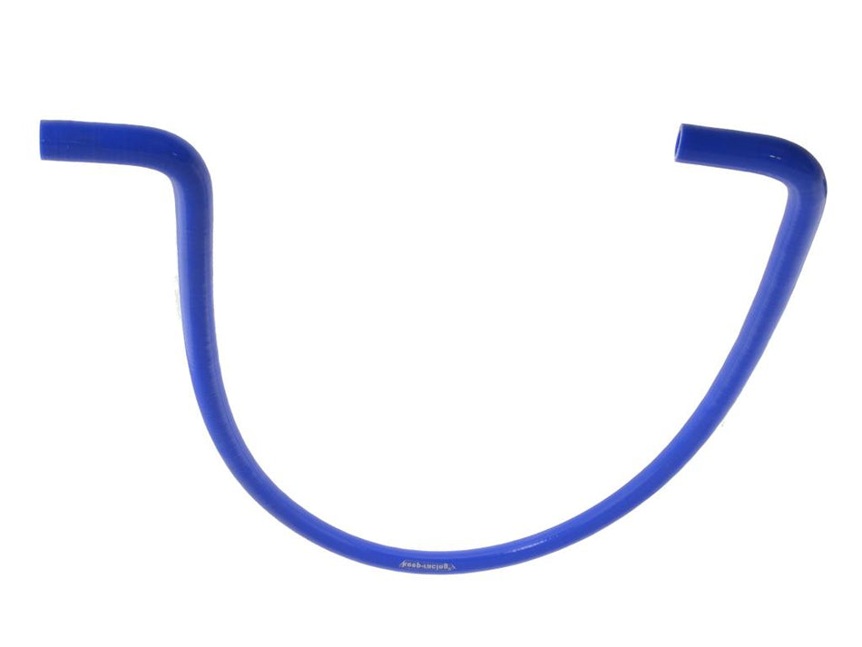 Kühlwasserschlauch Silikon/Polyester, Gewebeschlauch, blau, mit 2 x 90° Bögen, 1200mm lang, keep-racing®