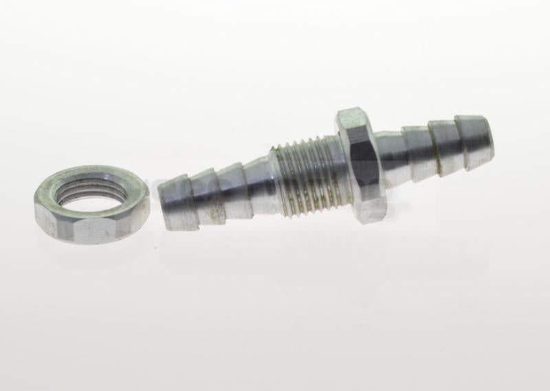 Tankanschluß für Rücklauf mit Doppelmutter, Aluminium