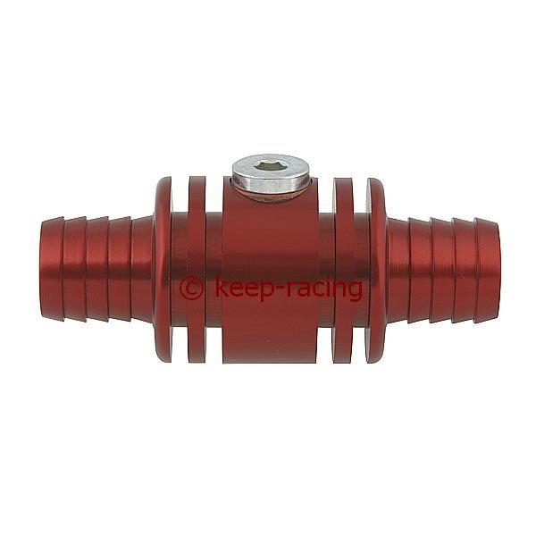 Adapter / Anschlußstück für Wassersonde (M10x1mm), Aluminium, rot eloxiert
