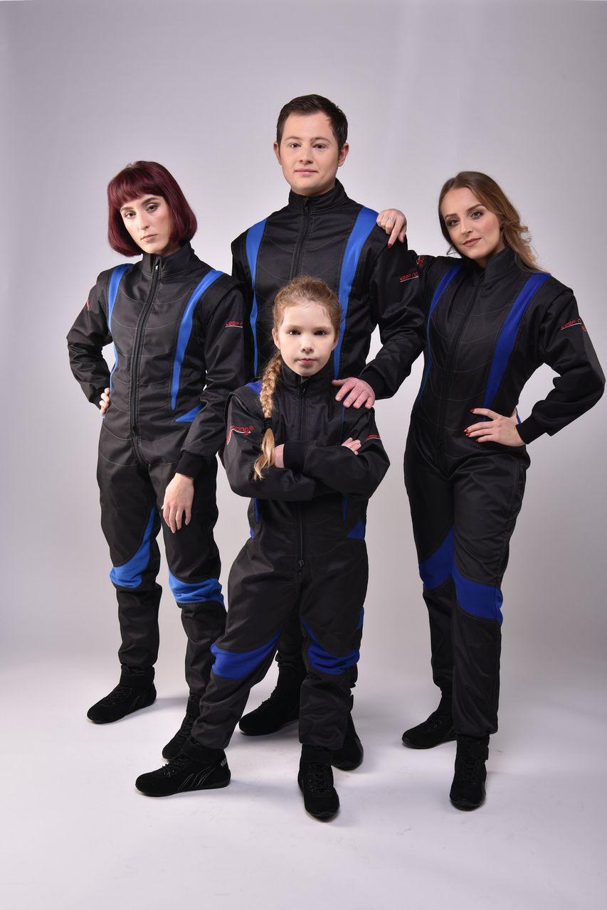 ABVERKAUF: Kart- & Motorsportoverall, Modell CRUISER FLEX, schwarz/blau, keep-racing®