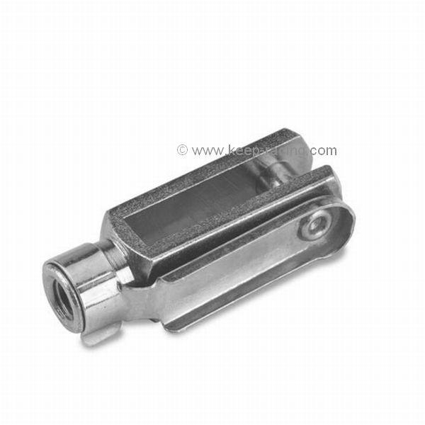 Gabel M6 mit Clip, M6x36mm, Stahl, silber verzinkt