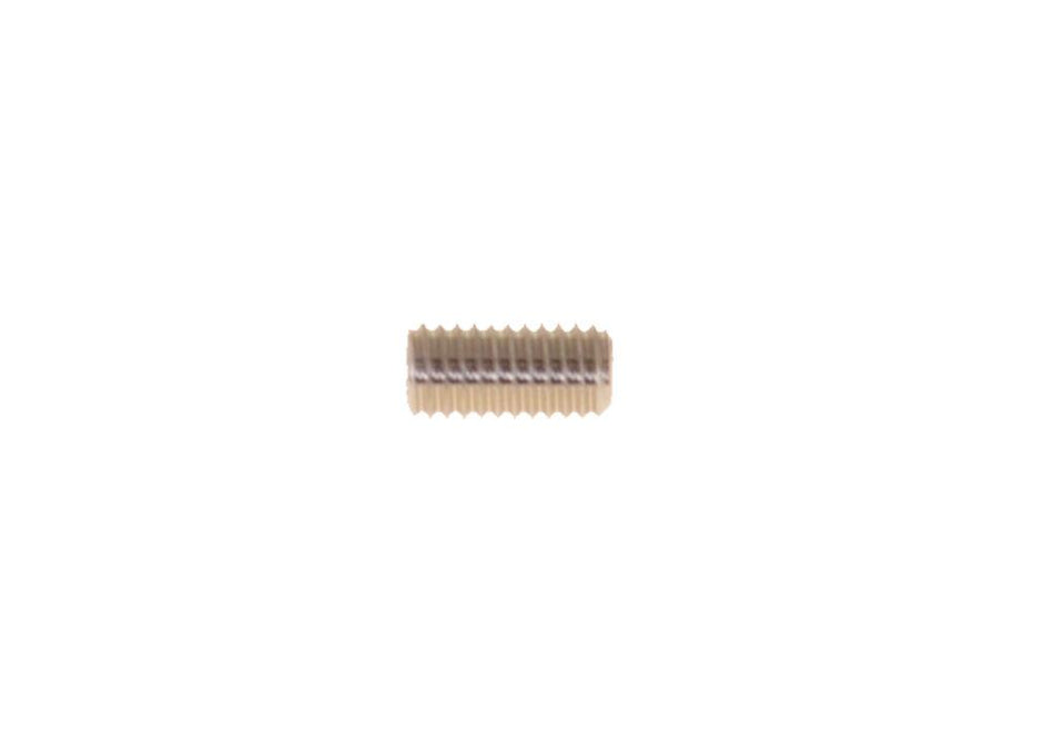 M5 x 10 mm grub screw, 0.75 mm pitch, flat head, zinc-plated