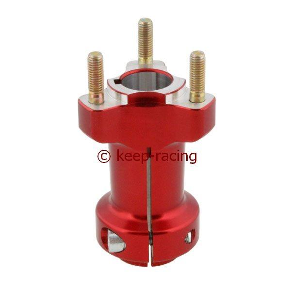 Radstern, Alu, rot eloxiert, für 25mm Achse, 95mm lang