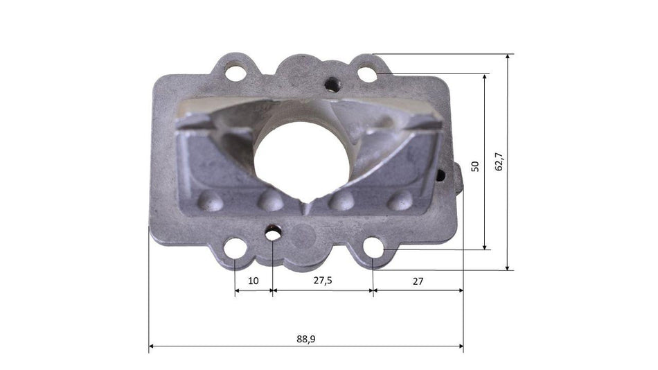 Intermediate-flange diaphragm housing, aluminum, large