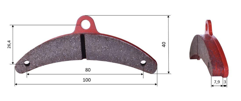Satz Bremsbeläge (2 Stück), für Birel ab Bj. >2001, vorne, (549)