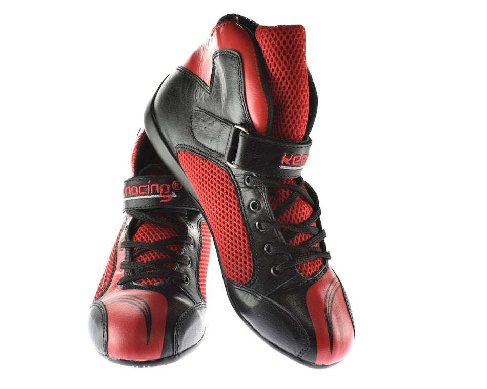 Sportschuh keep-racing®, BOOST ONE, schwarz / rot, Leder, Größe 34-49