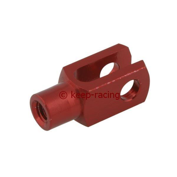 Gabel M6 Aluminium 24mm rot