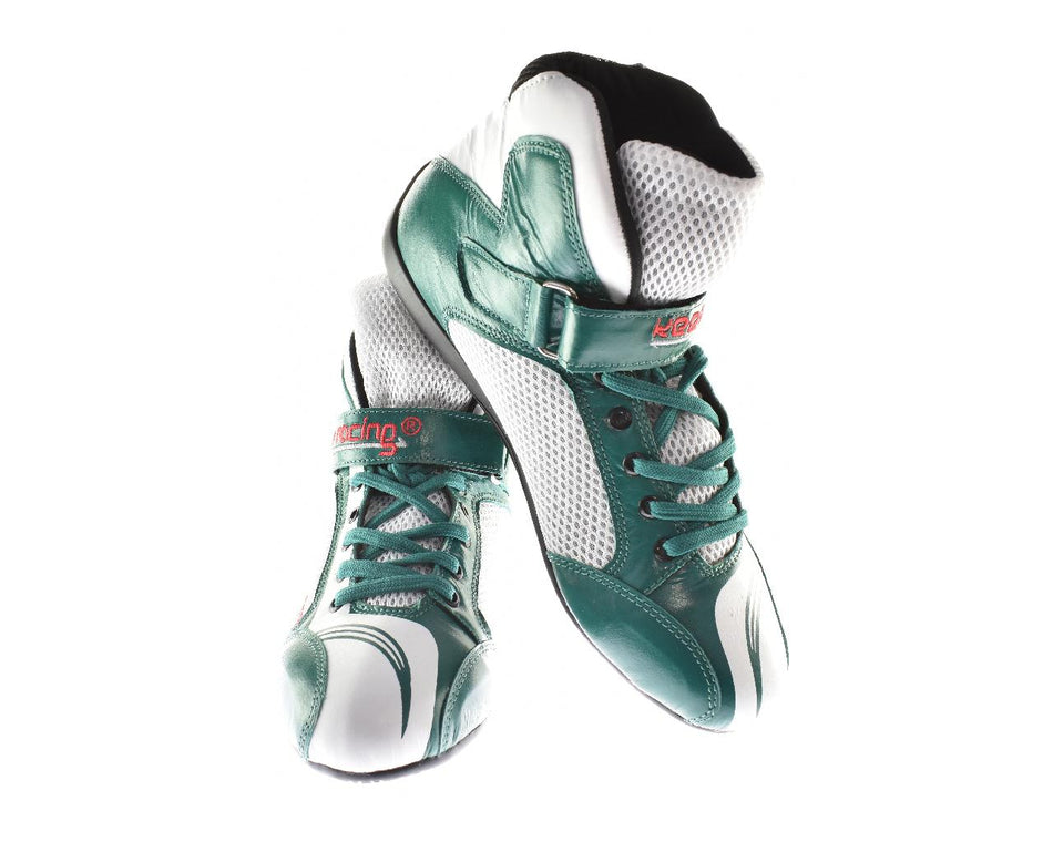 Sportschuh keep-racing®, BOOST ONE, grün / weiß, Leder, Größe 34-49