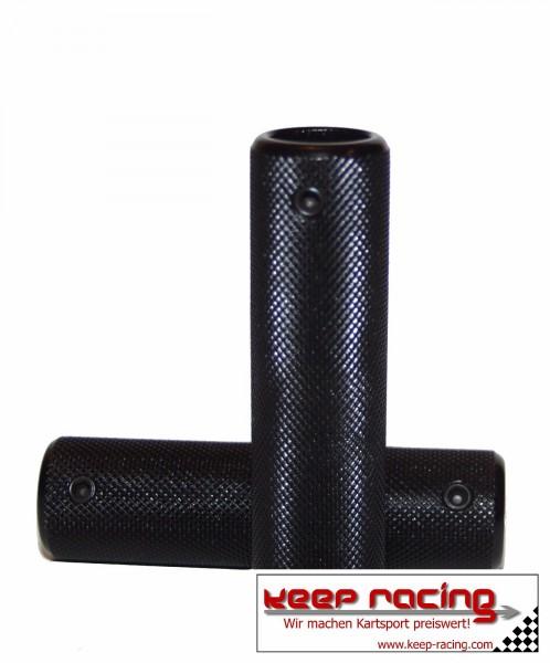 Pedal Grip Satz (2 Stück), Alu, schwarz eloxiert