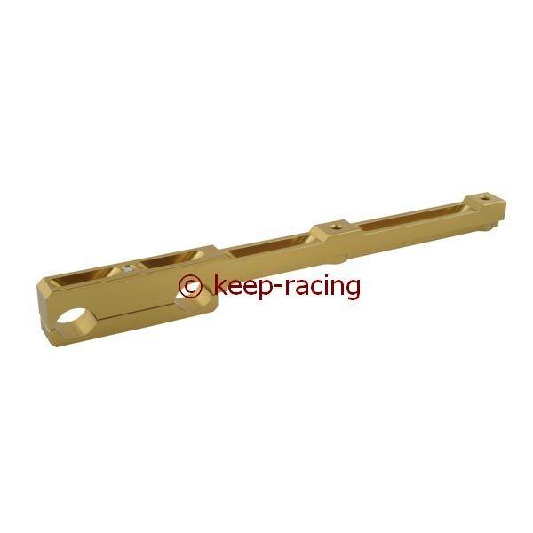 Schalldämpferhalter, Auspuffhalter, 125cc, gold eloxiert