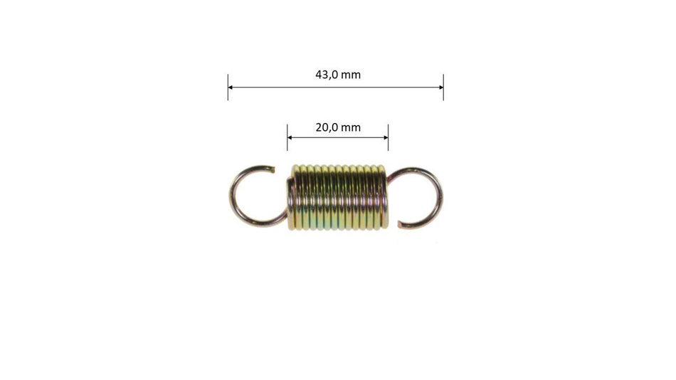 Ressort d'échappement, 43 mm, anodisé doré